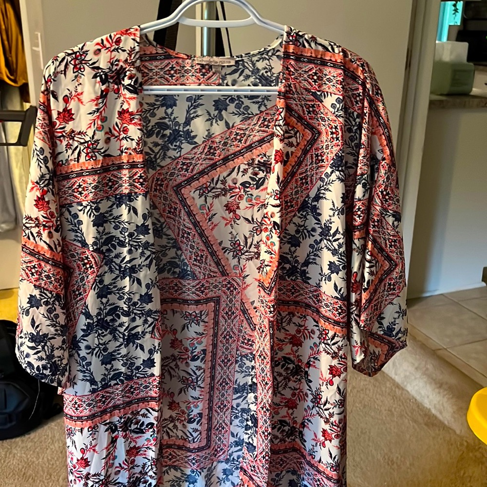 Multiple colored women’s kimono style top